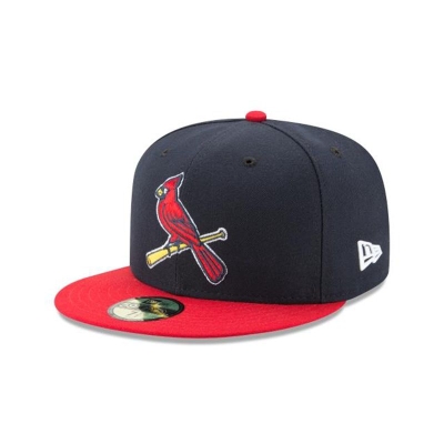 Blue St. Louis Cardinals Hat - New Era MLB Authentic Collection Alt 2 59FIFTY Fitted Caps USA6942715